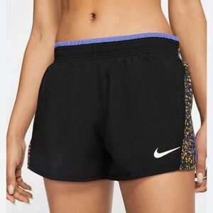 Nike Icon Clash 10k Dri-Fit Running Shorts in Black with Purple Trim